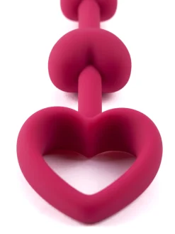 Lovers Heart Shaped Silicone Anal Beads