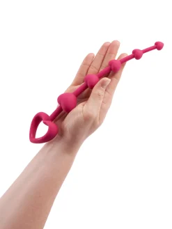 Lovers Heart Shaped Silicone Anal Beads