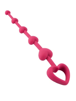 Lovers Heart Shaped Silicone Anal Beads