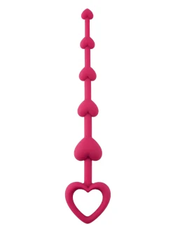 Lovers Heart Shaped Silicone Anal Beads