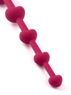 Lovers Heart Shaped Silicone Anal Beads