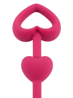 Lovers Heart Shaped Silicone Anal Beads