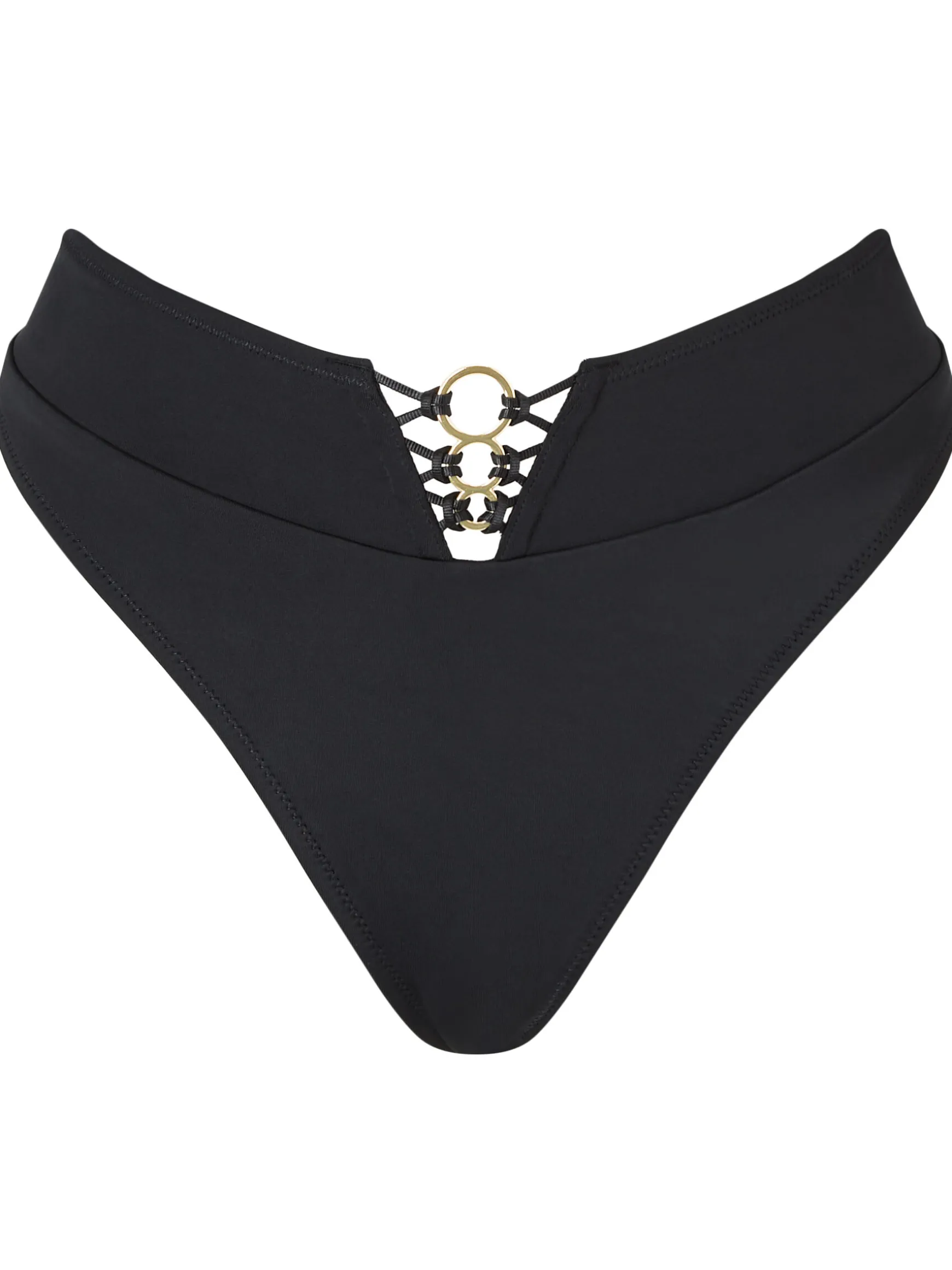 Miami Dreams High Waisted Bikini Bottoms - Black