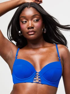 Miami Dreams Underwired Padded Bikini Top - Cobalt