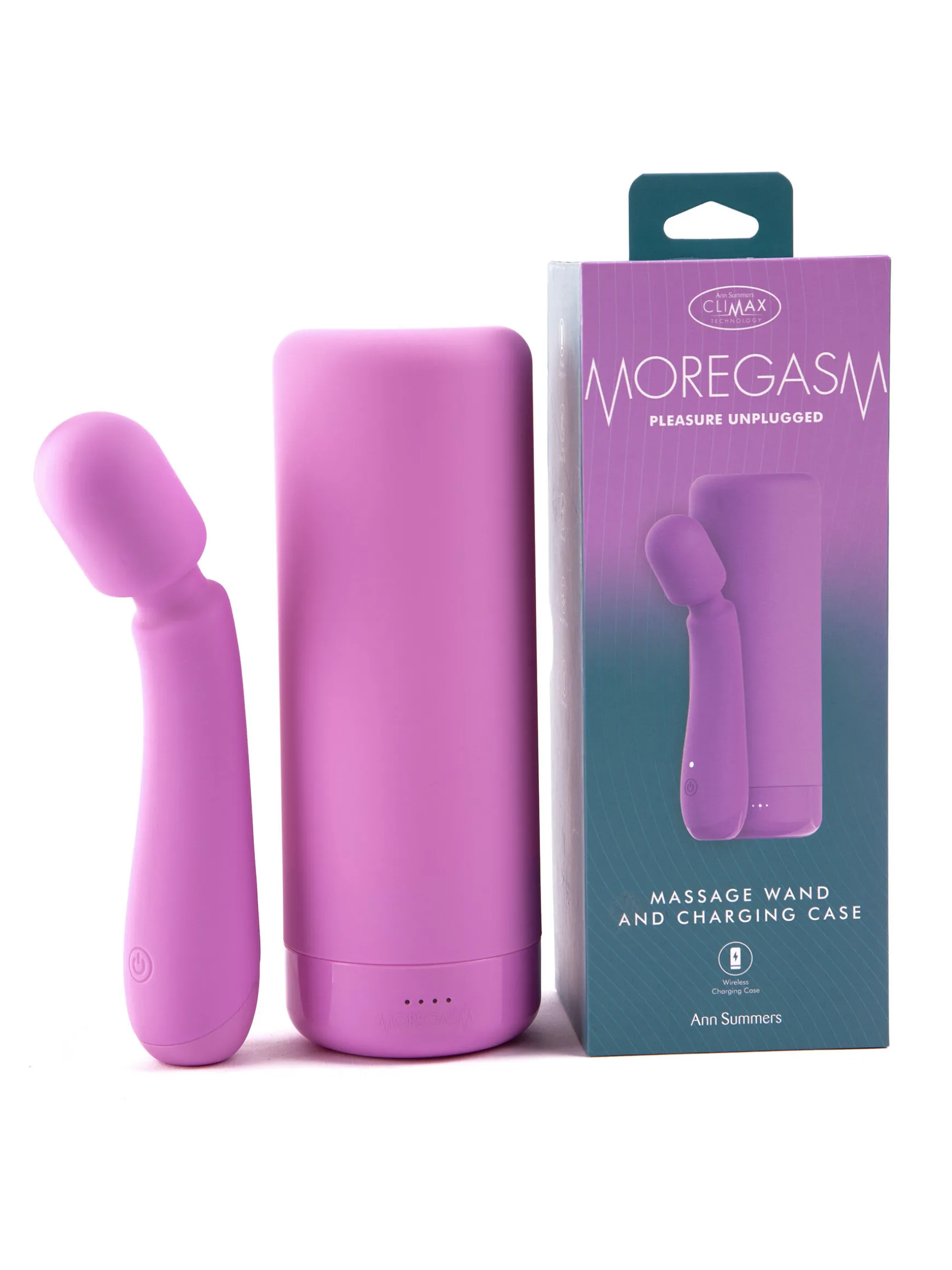 Moregasm+ Pleasure Unplugged Vibrating Massage Wand with Charging Case