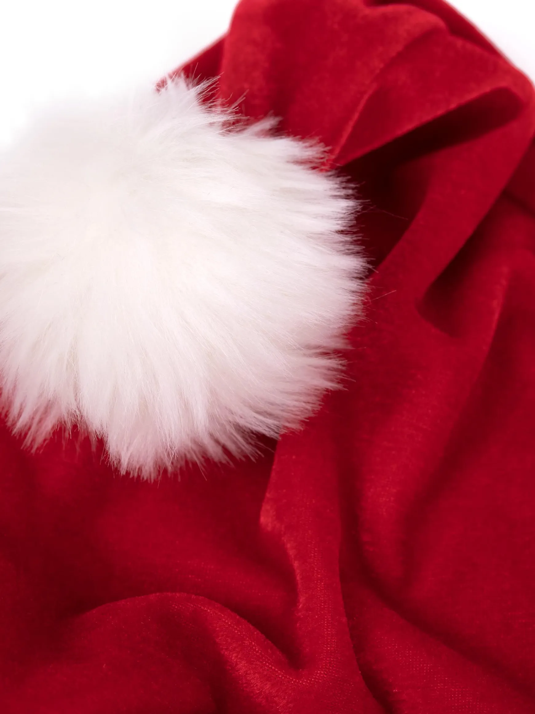 Mr Claus 2 Piece Velvet Sexy Men's Costume with Santa Hat - Red