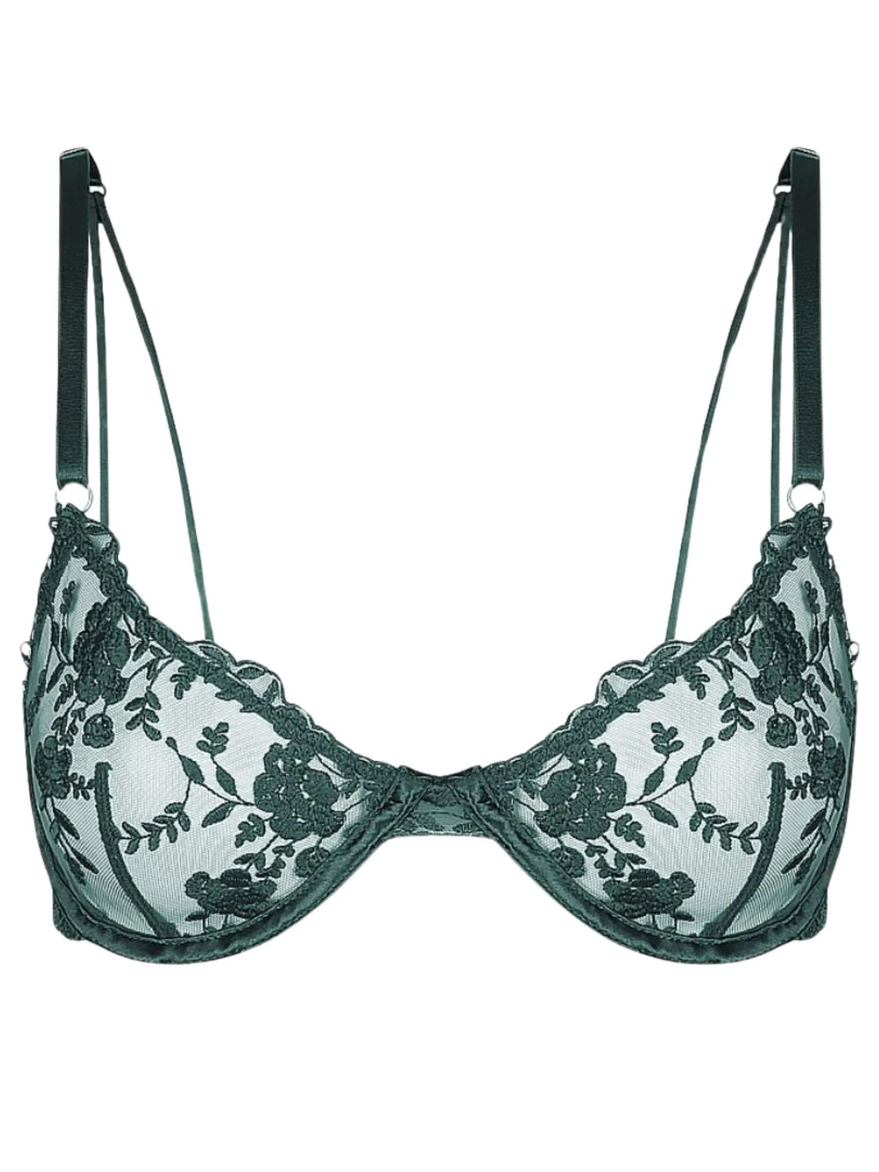 Nicolette Non Pad Plunge Bra - Green