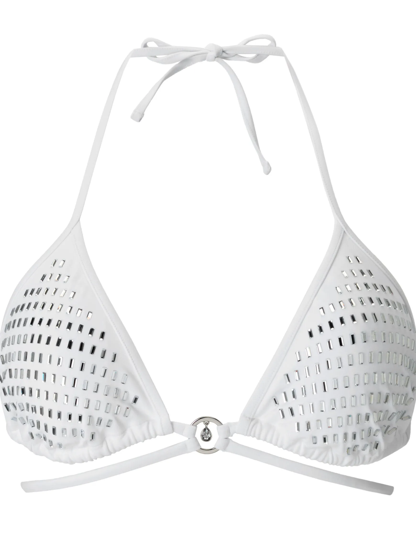 Pacific Pearl Padded Triangle Bikini Top - White