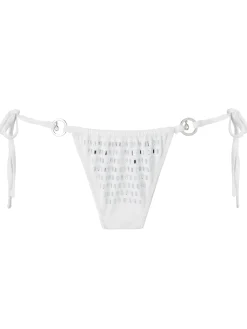 Pacific Pearl Tie Side Cheekini Bikini Bottom - White