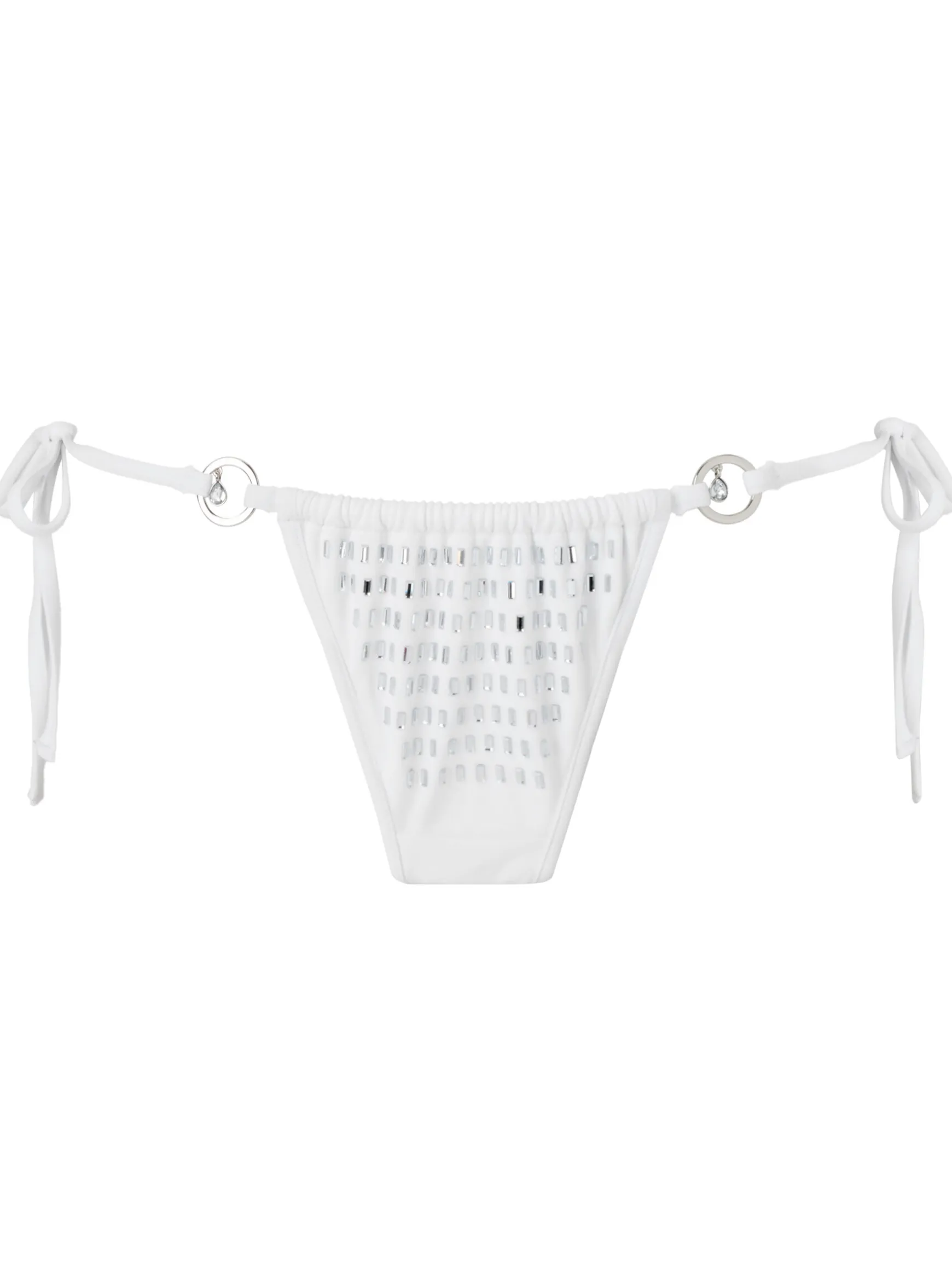 Pacific Pearl Tie Side Cheekini Bikini Bottom - White