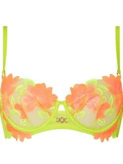 Paradise Glow Non Padded Balcony Bra - Lime
