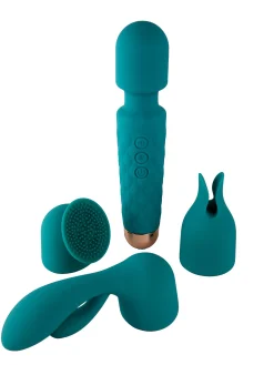4 Piece Vibrating Massage Wand & Heads Set