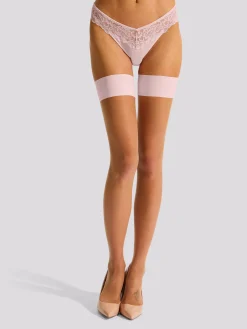 Plain Top Hold Ups - Pale Pink