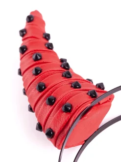 PU Studded Devil Horns Headband