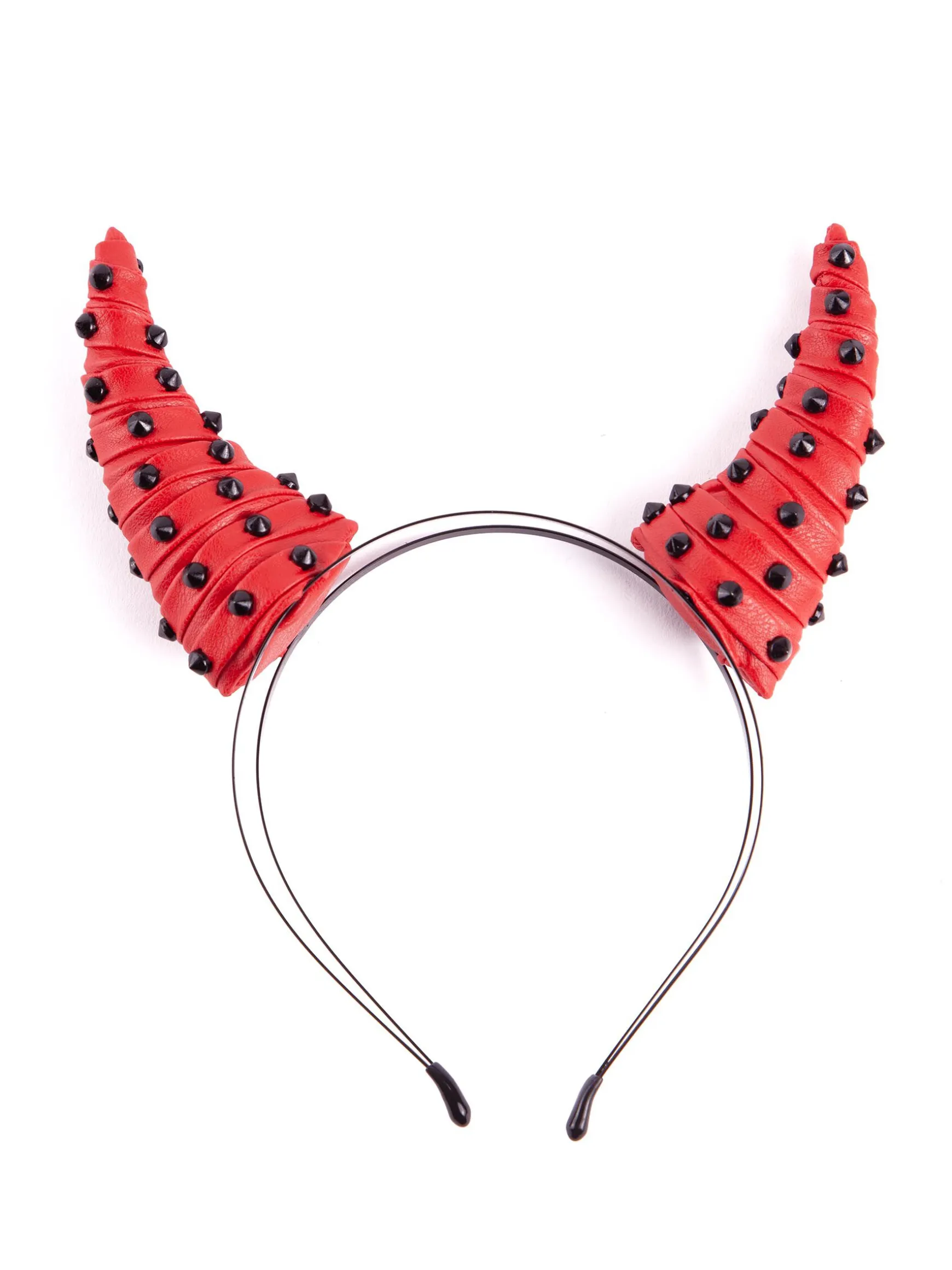 PU Studded Devil Horns Headband