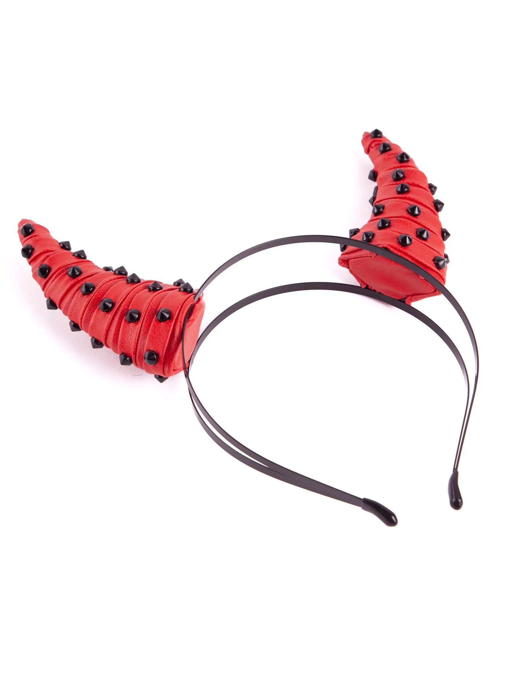 PU Studded Devil Horns Headband