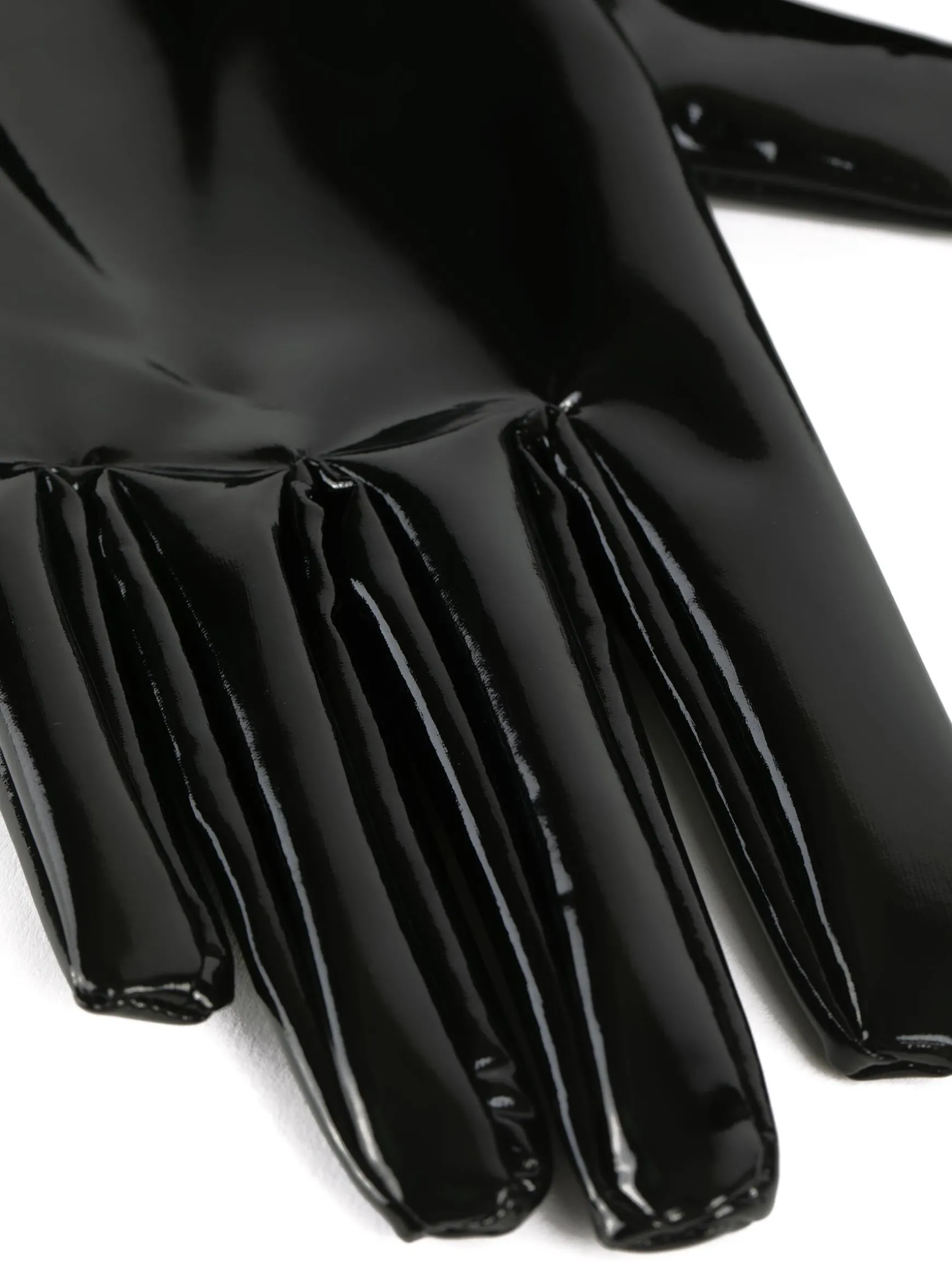 PU Wet Look Elbow Length Gloves