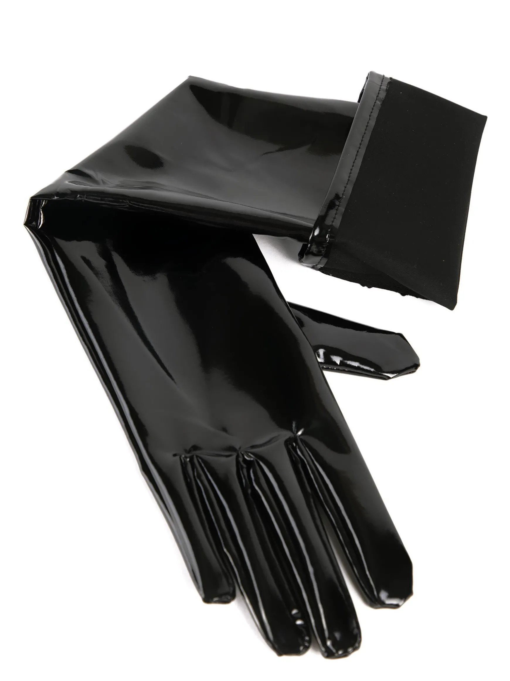 PU Wet Look Elbow Length Gloves
