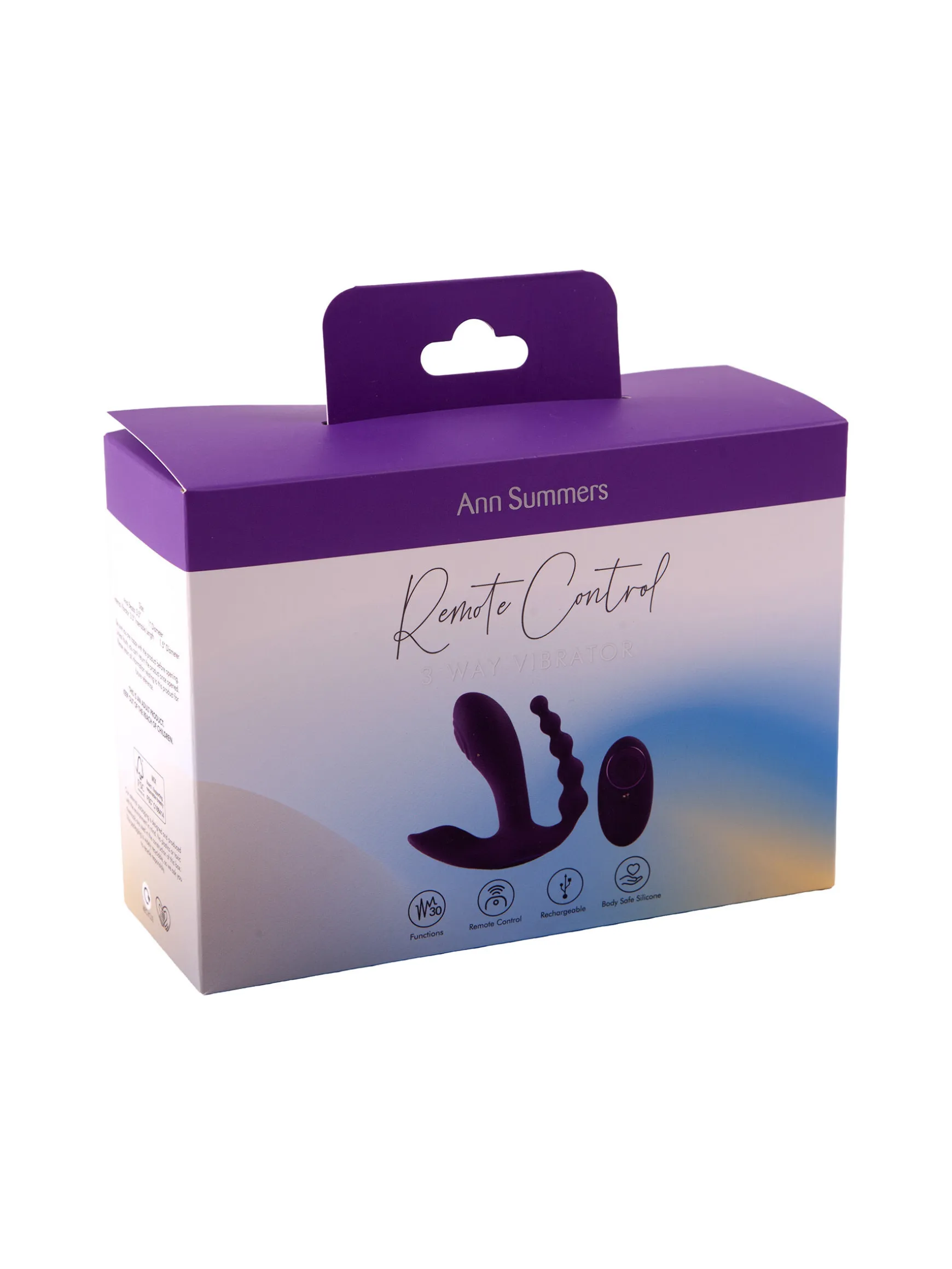Remote Control 3 Way Clitoral G-Spot Anal Vibrator