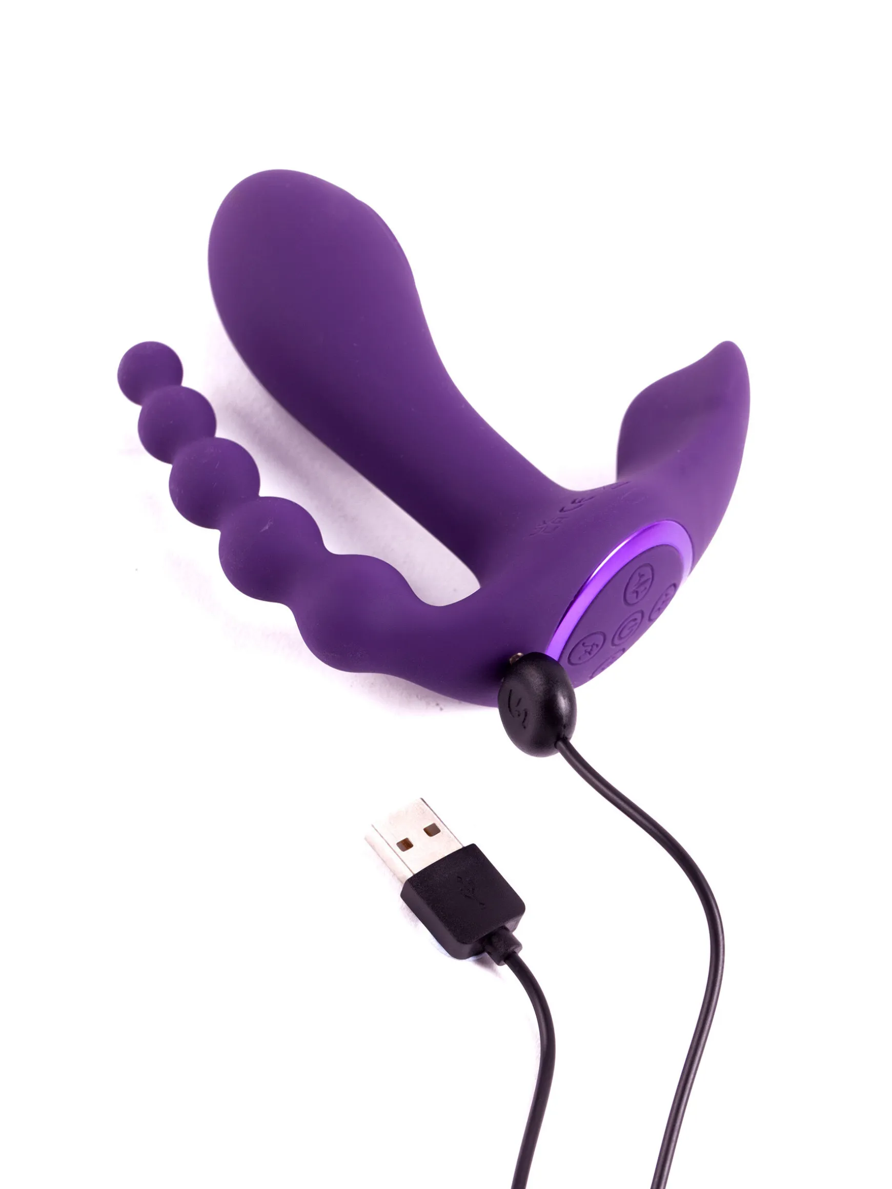 Remote Control 3 Way Clitoral G-Spot Anal Vibrator