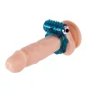 Ribbed Vibrating Cock & Ball Ring with Removable Bullet