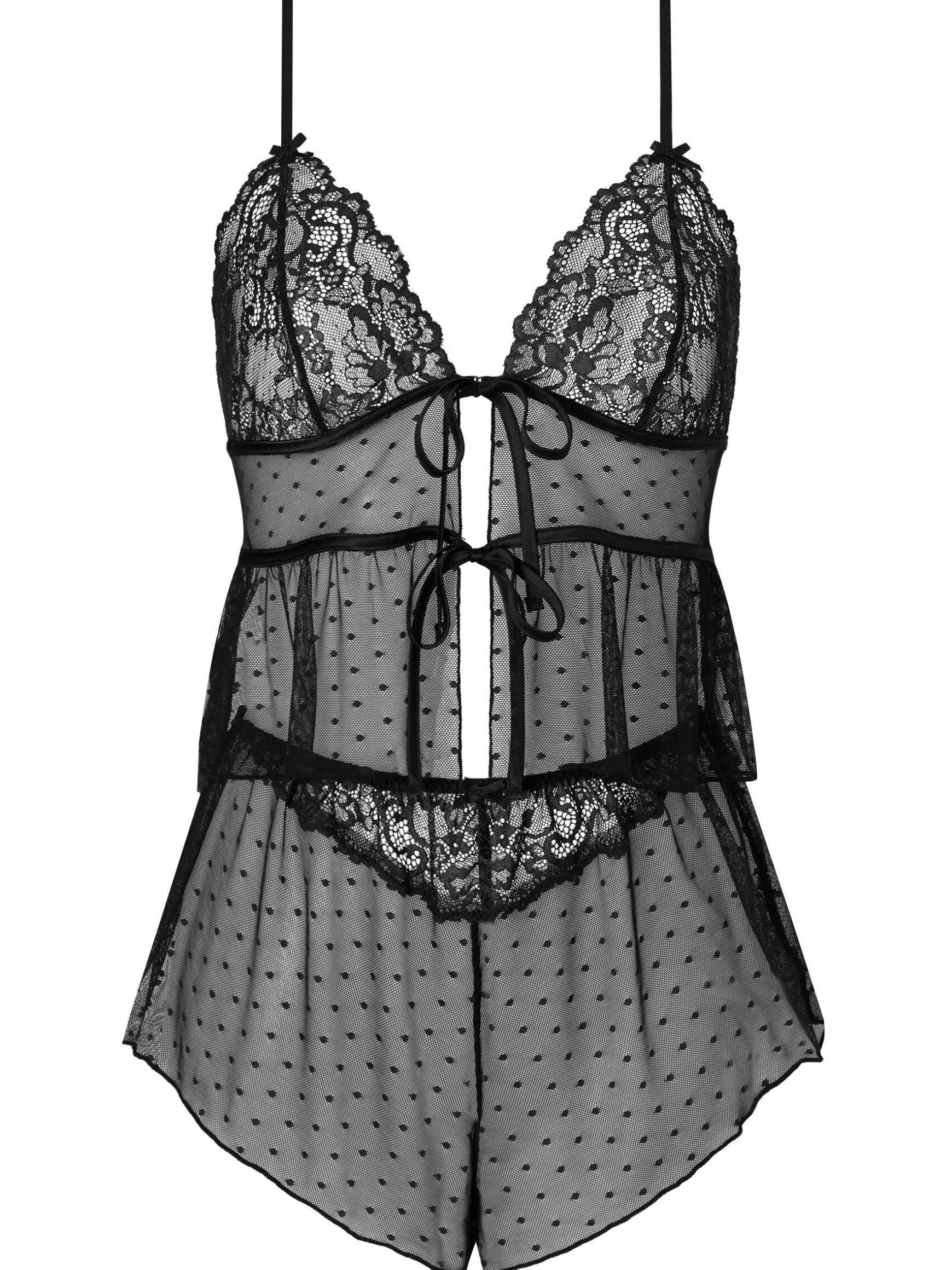Rosabella Cami Top & Shorts Set - Black