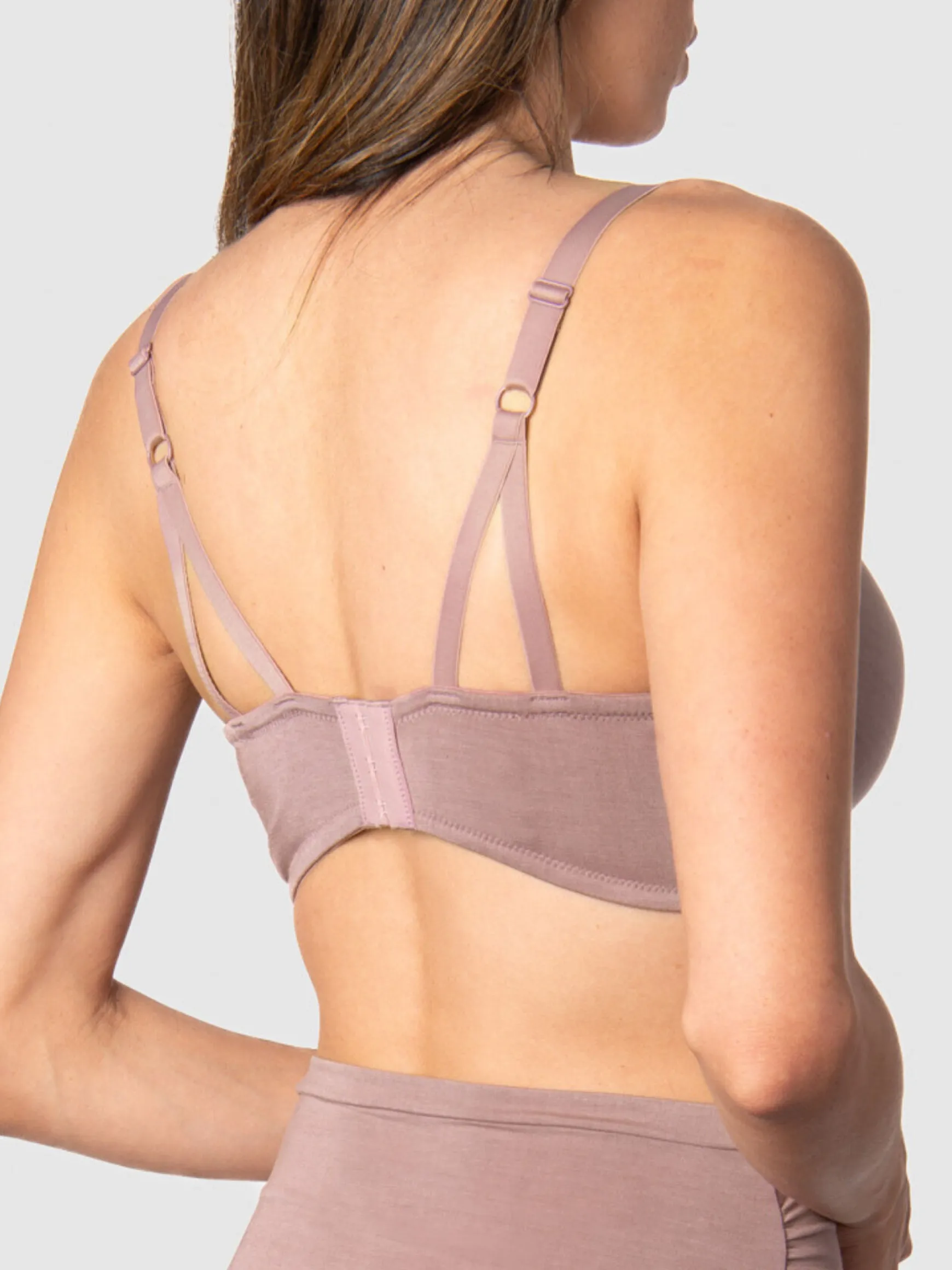Serenity Bamboo Nursing Bra - Brown