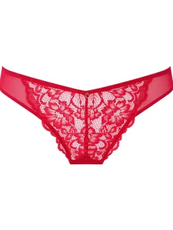 Sexy Lace Brazilian Knickers - Red