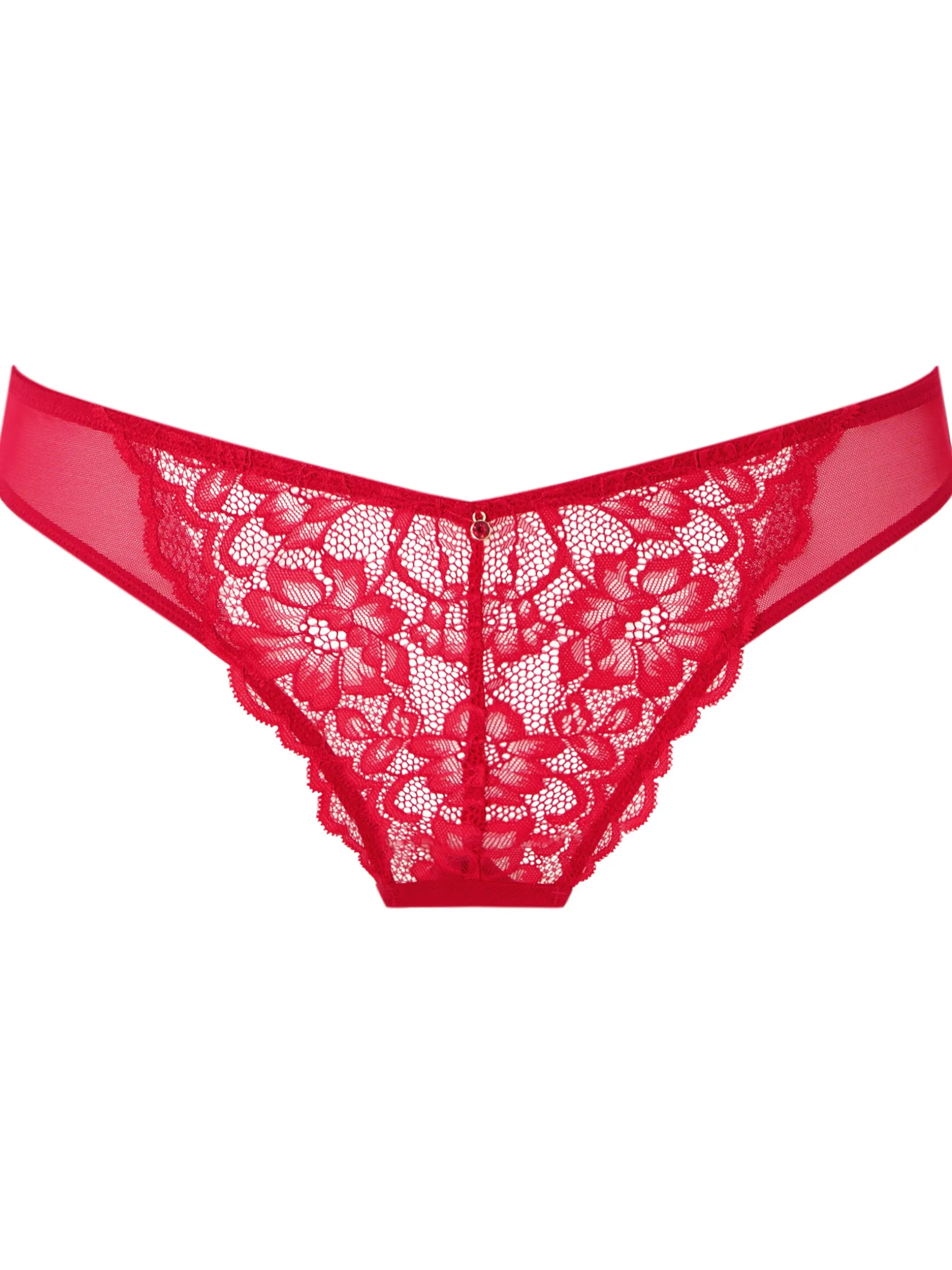 Sexy Lace Brazilian Knickers - Red