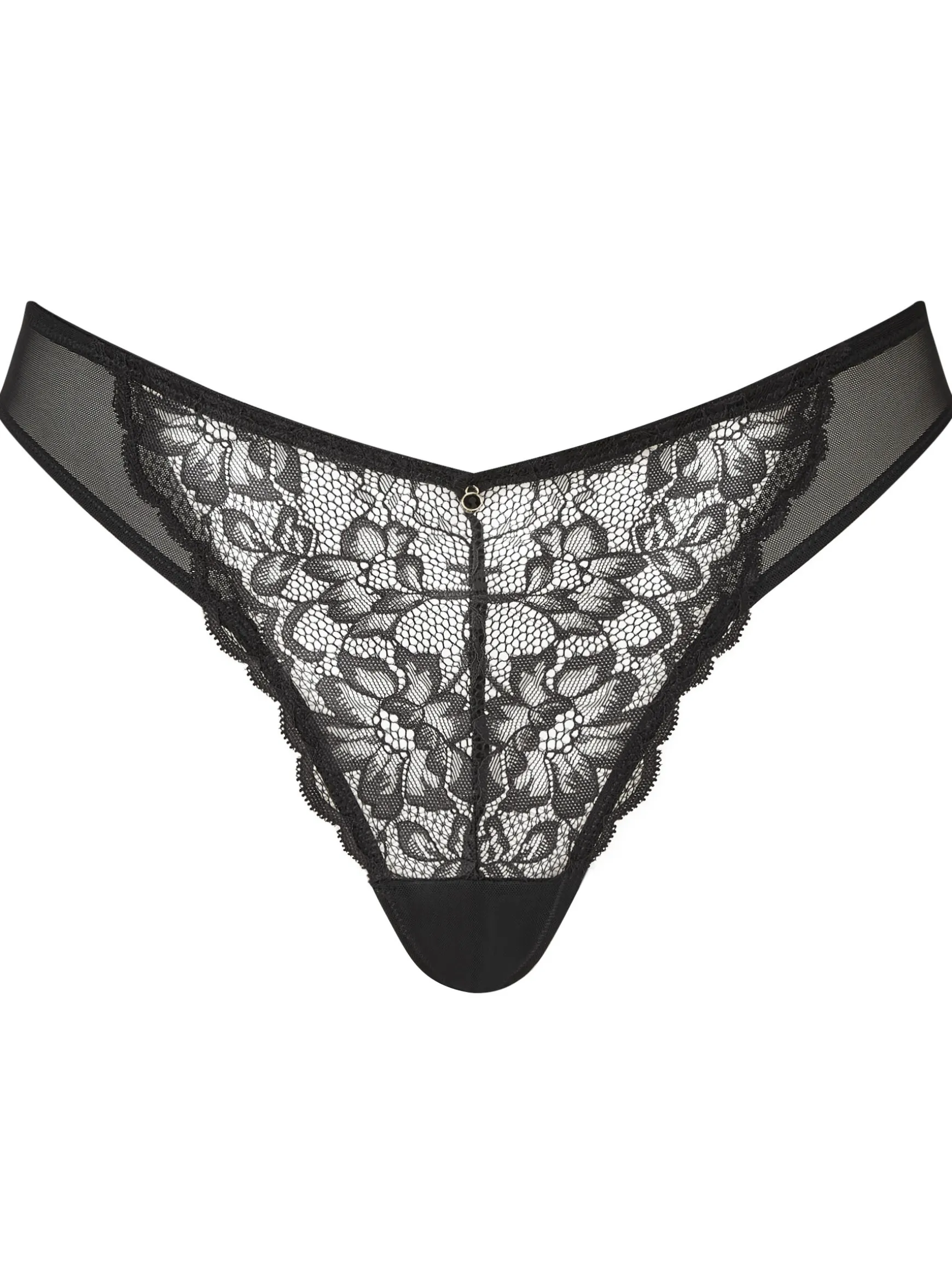 Sexy Lace Brazilian Knickers - Black