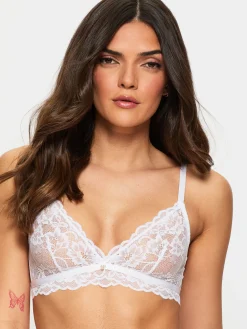 Sexy Lace Non Padded Bralette - White