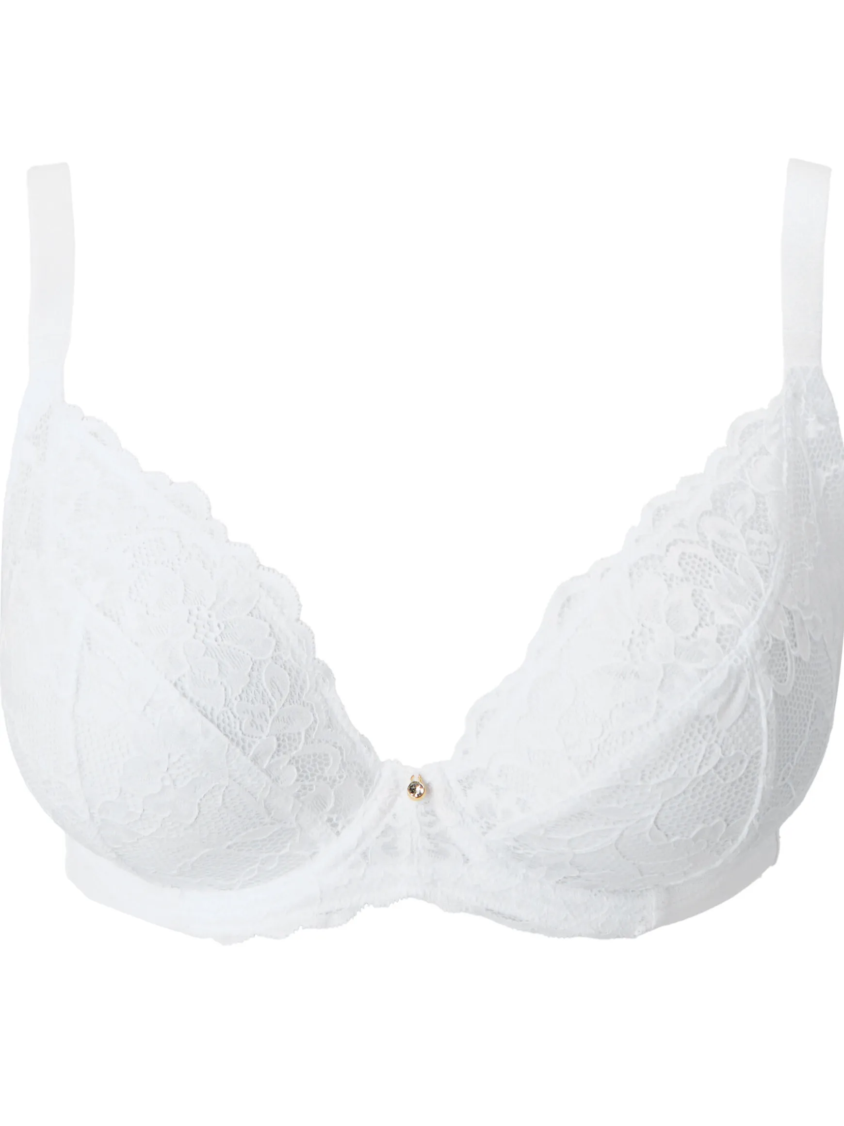 Sexy Lace Non Padded Fuller Bust Plunge Bra Pack of 2 - Assorted