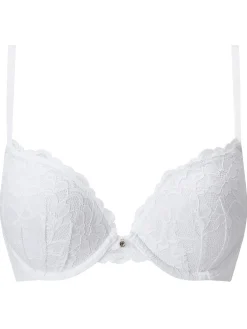 Sexy Lace Padded Boost Bra - White