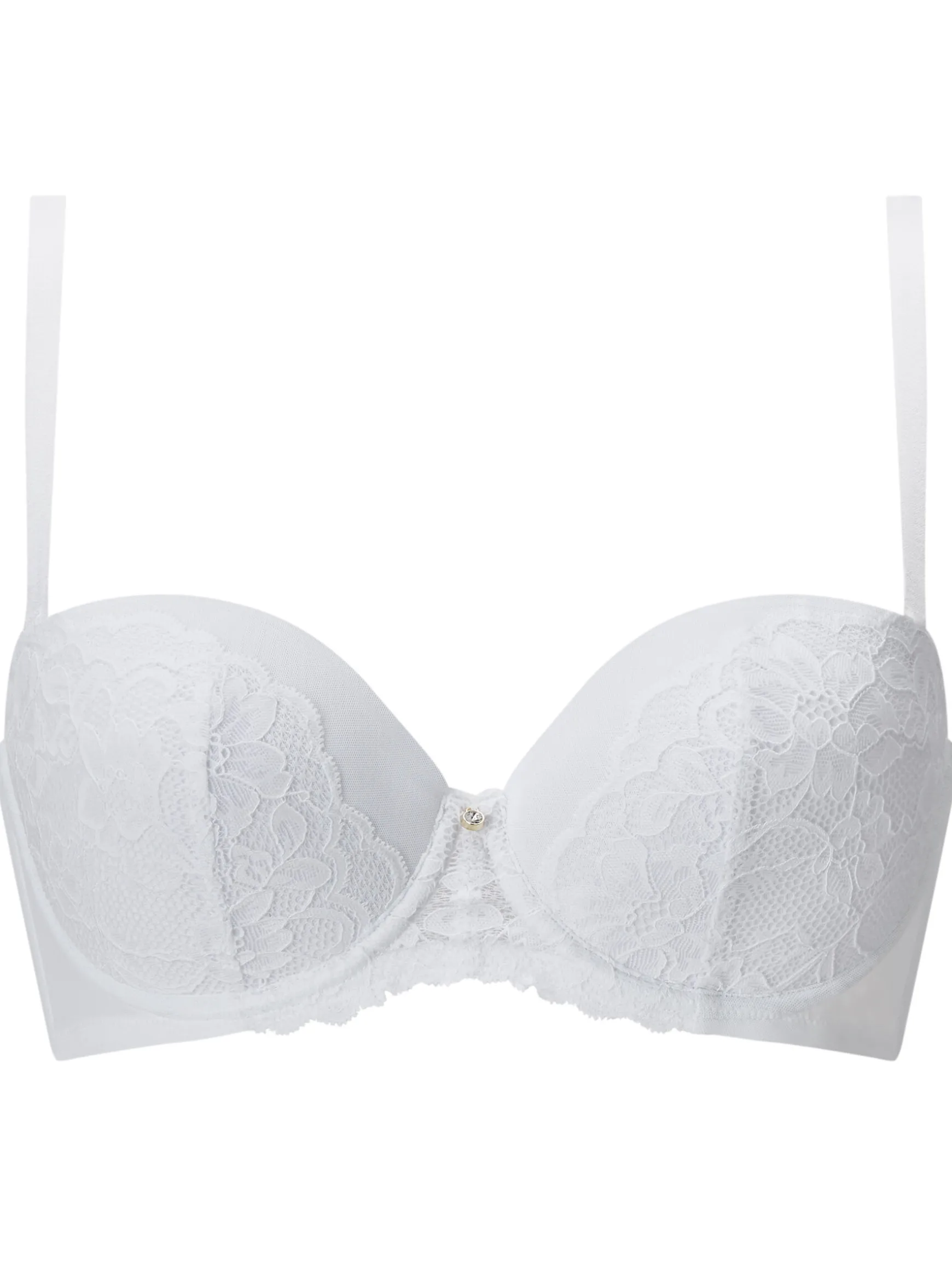 Sexy Lace Padded Multiway Bra - White