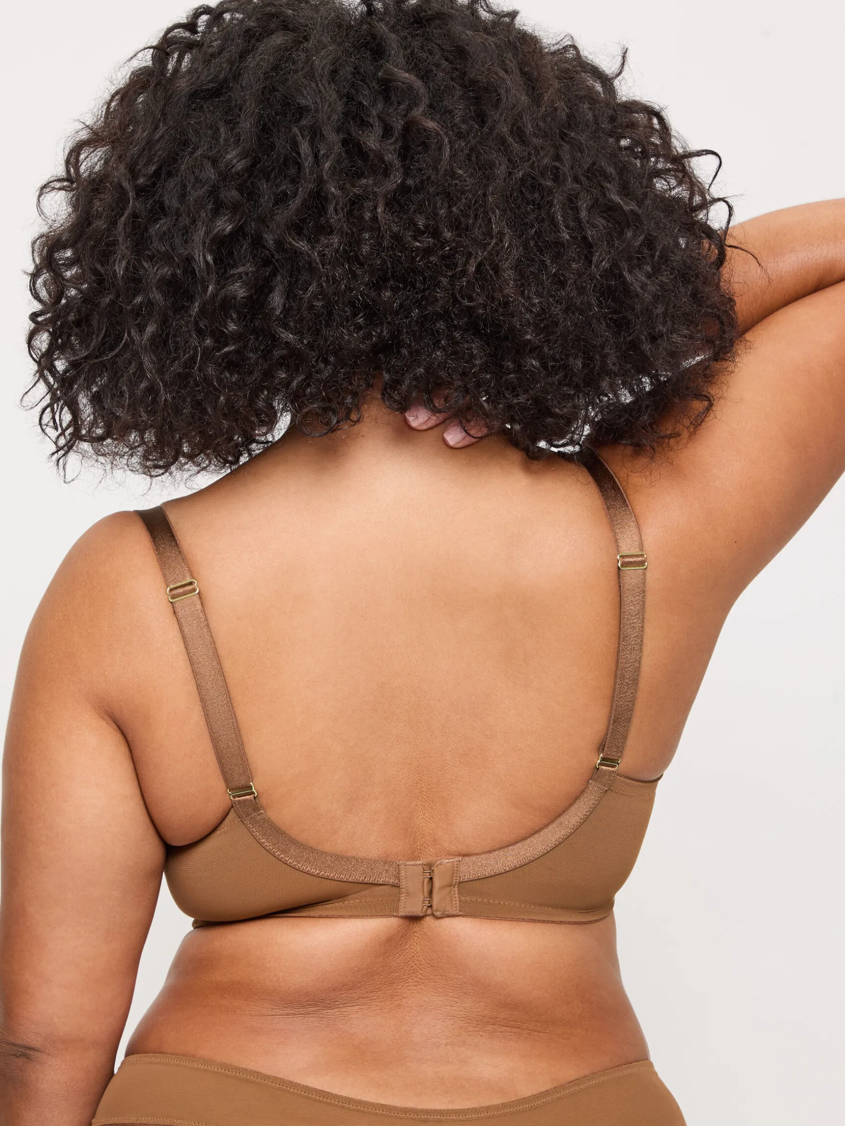 Sexy Lace Padded Plunge Bra - Nude 03
