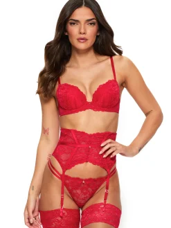 Sexy Lace Padded Plunge Bra - Pack of 2 - Multi