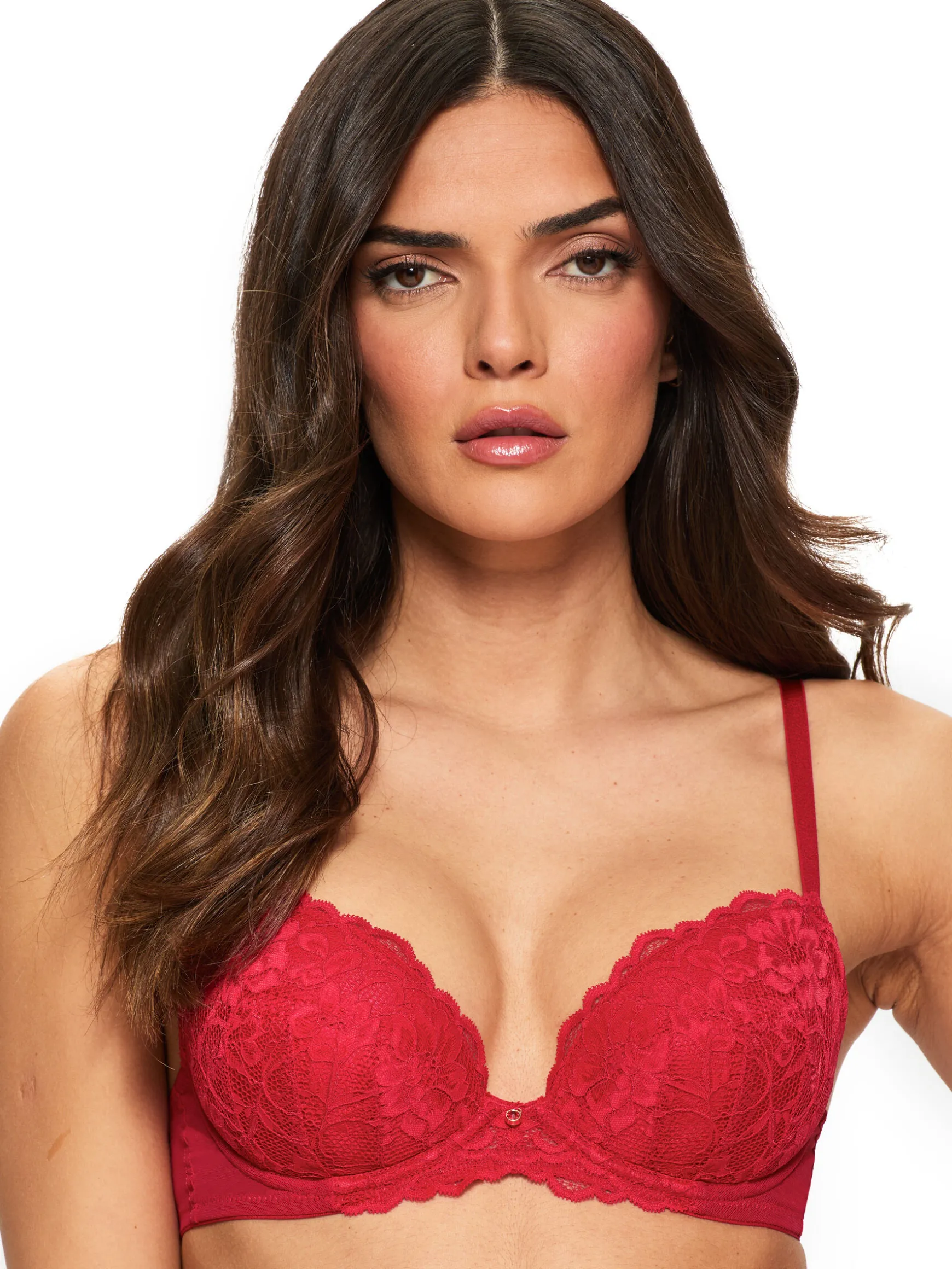 Sexy Lace Padded Plunge Bra - Pack of 2 - Multi