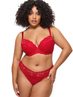 Sexy Lace Padded Plunge Bra - Pack of 2 - Multi
