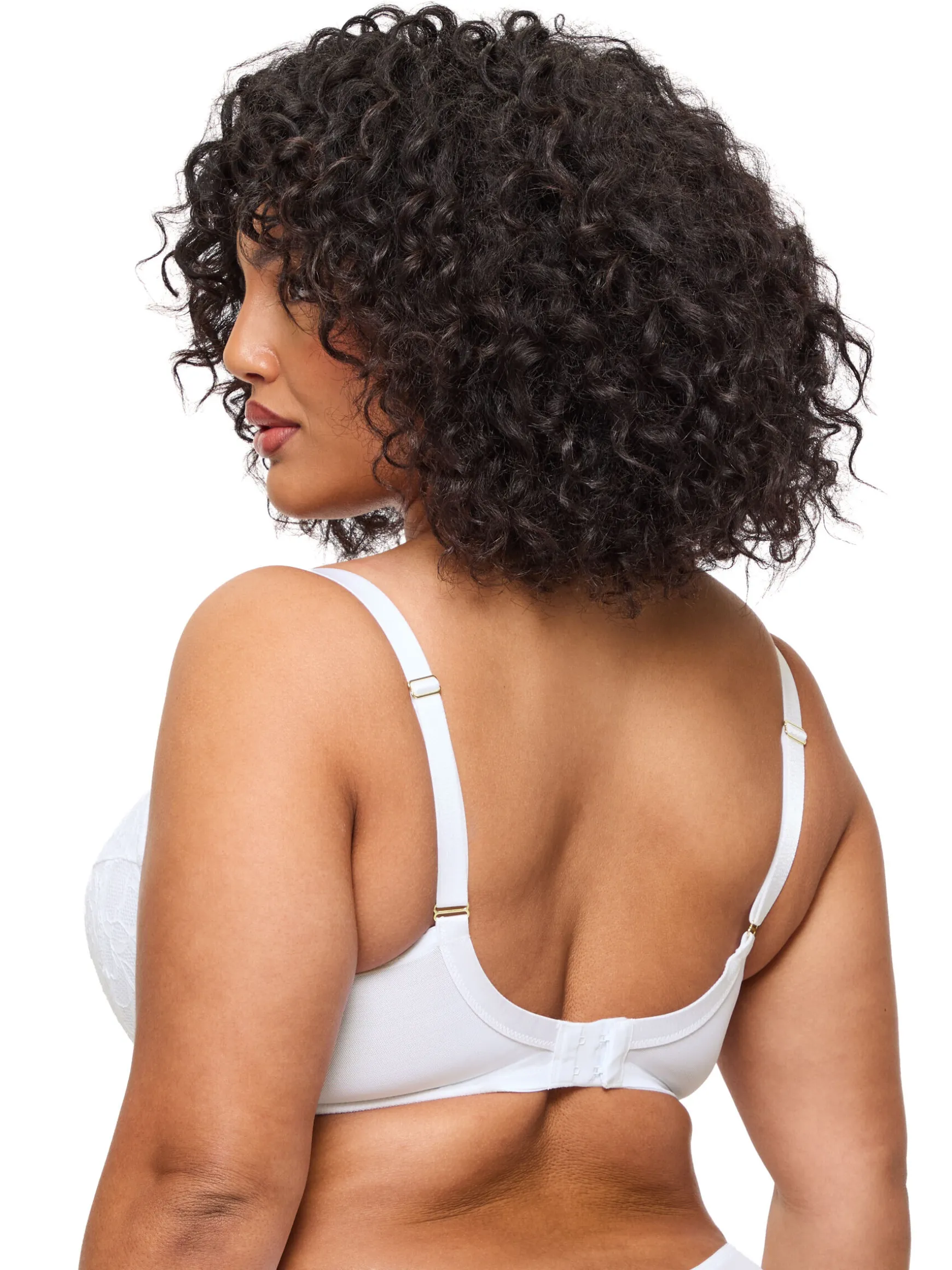 Sexy Lace Padded Plunge Bra - Pack of 2 - White/Blush