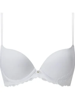 Sexy Lace Smooth Plunge Bra - White