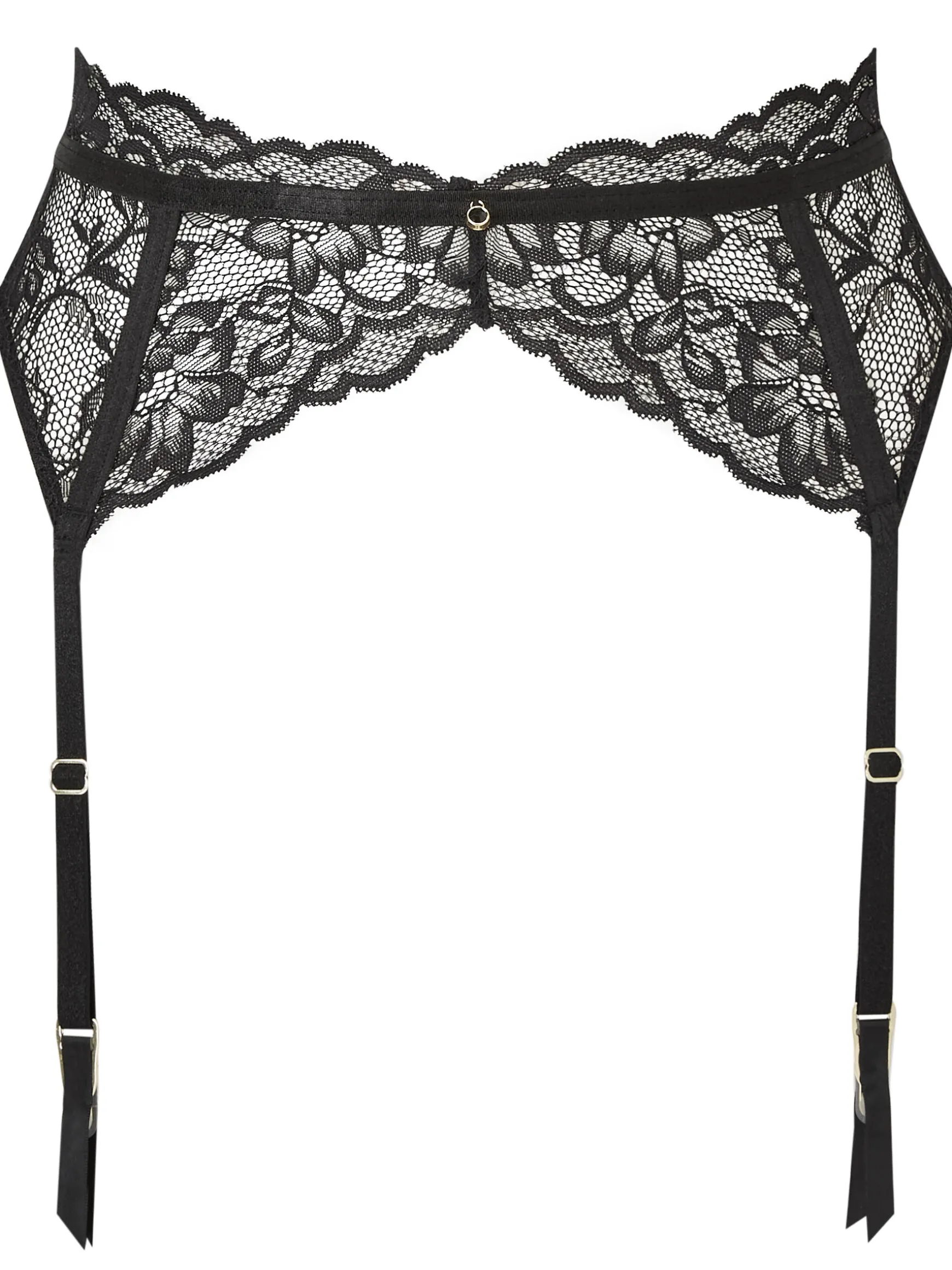 Sexy Lace Suspender Belt - Black