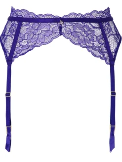 Sexy Lace Suspender Belt - Dark Purple