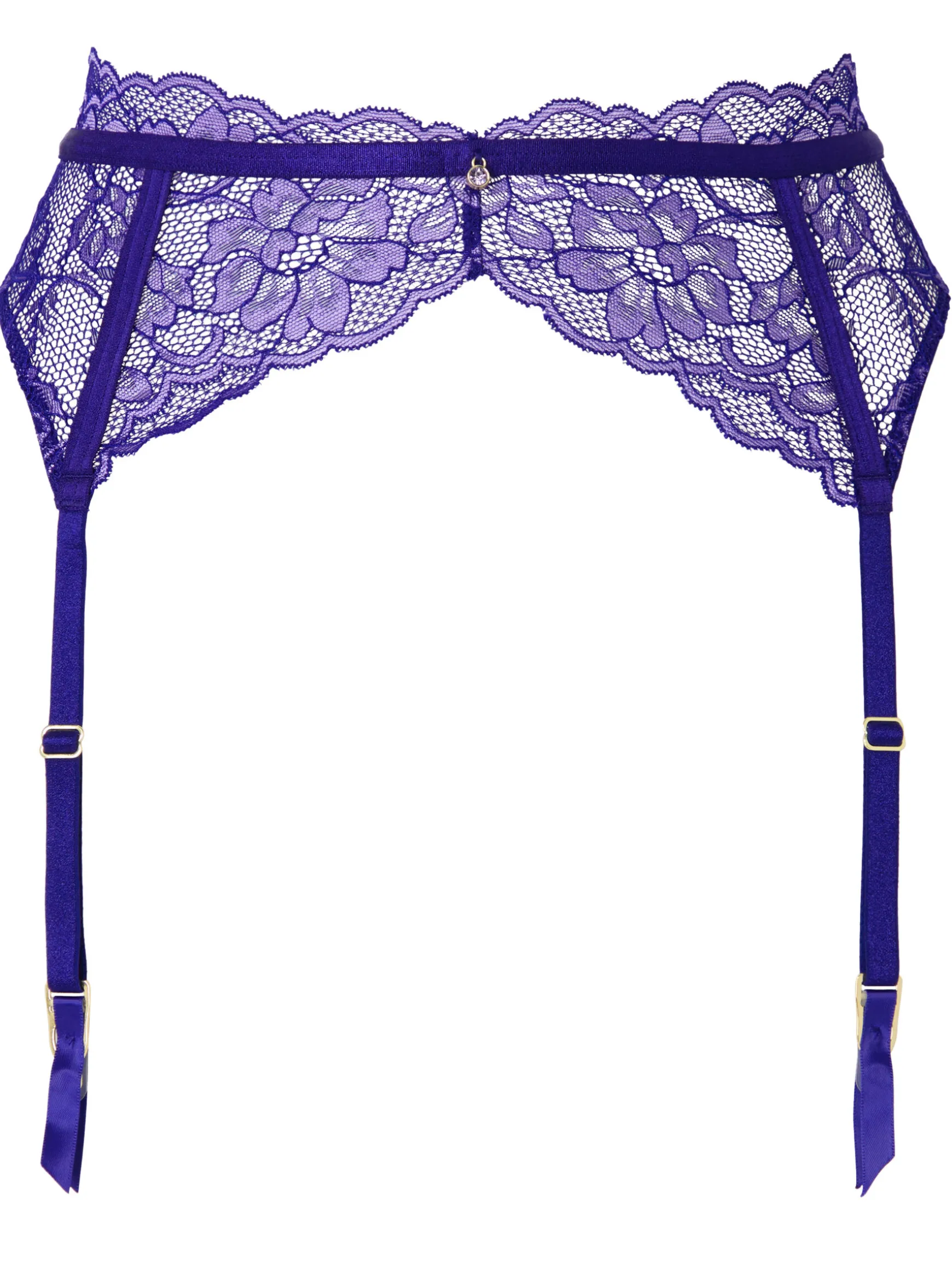 Sexy Lace Suspender Belt - Dark Purple