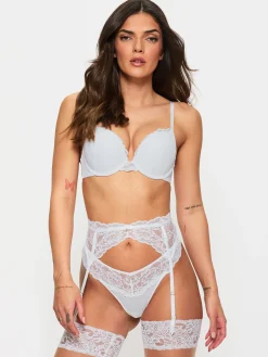 Sexy Lace Suspender Belt - White