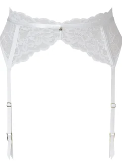 Sexy Lace Suspender Belt - White