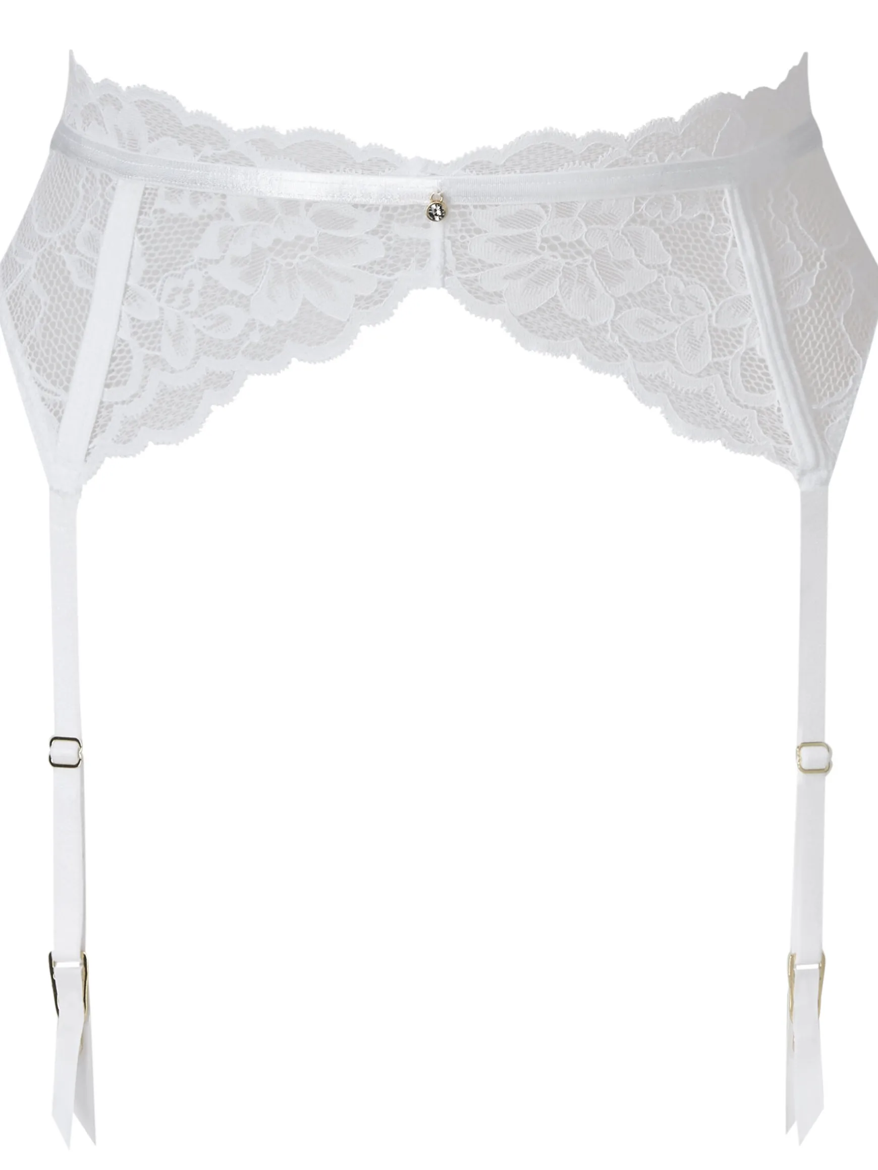 Sexy Lace Suspender Belt - White