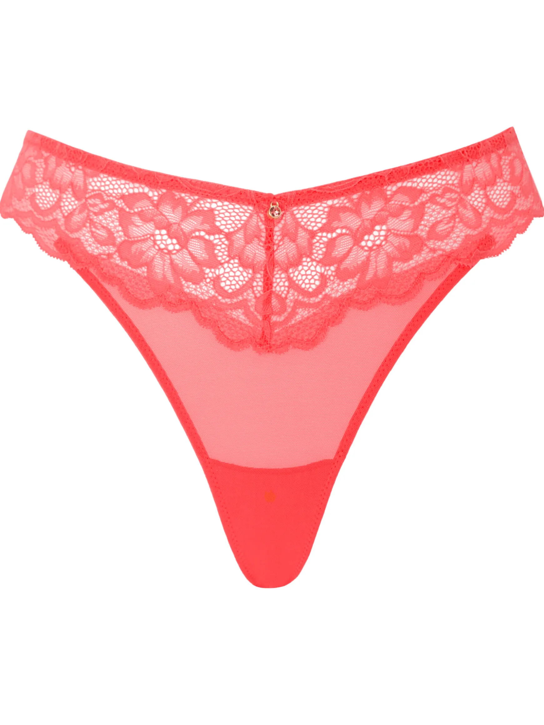 Sexy Lace Thong - Coral