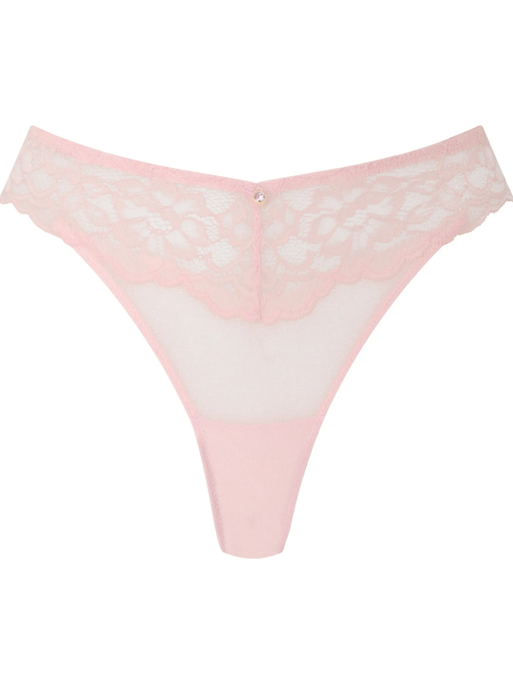 Sexy Lace Thong - Pale Pink