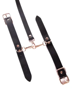 Signature Faux Leather Handcuffs with Lead