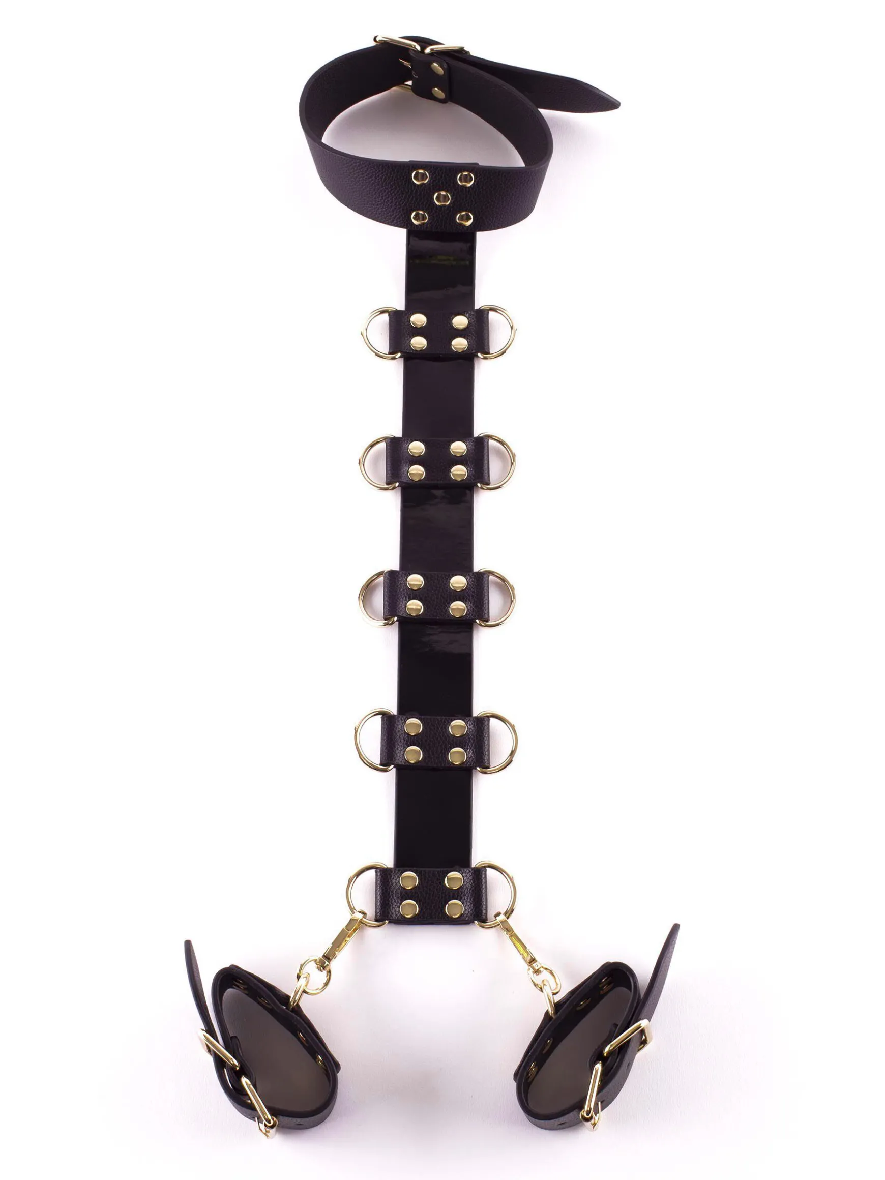 Signature Faux Leather Neck to Wrist Restraint